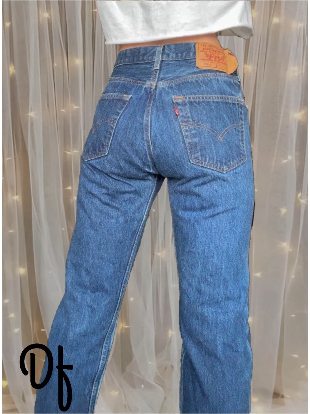 VTG 90s 501XX Levi's Classic Straight Long Jeans Dark Denim Blue Size 29 Waist